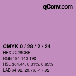 Color code: CMYK 0 / 28 / 2 / 24 | qconv.com