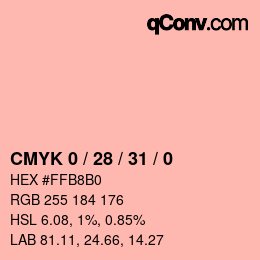 Color code: CMYK 0 / 28 / 31 / 0 | qconv.com