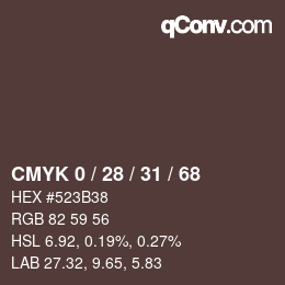 Color code: CMYK 0 / 28 / 31 / 68 | qconv.com