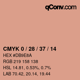 カラーコード: CMYK 0 / 28 / 37 / 14 | qconv.com