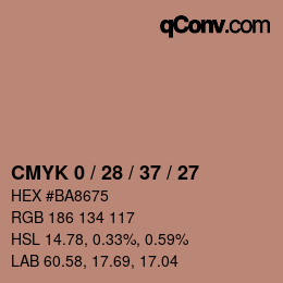 Color code: CMYK 0 / 28 / 37 / 27 | qconv.com