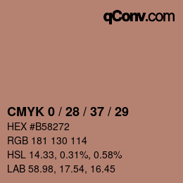 Color code: CMYK 0 / 28 / 37 / 29 | qconv.com