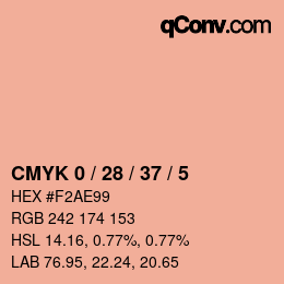 Color code: CMYK 0 / 28 / 37 / 5 | qconv.com