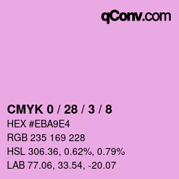 Farbcode: CMYK 0 / 28 / 3 / 8 | qconv.com