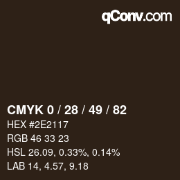 Color code: CMYK 0 / 28 / 49 / 82 | qconv.com