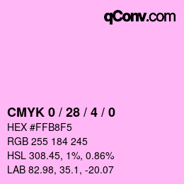 カラーコード: CMYK 0 / 28 / 4 / 0 | qconv.com