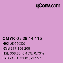 Color code: CMYK 0 / 28 / 4 / 15 | qconv.com