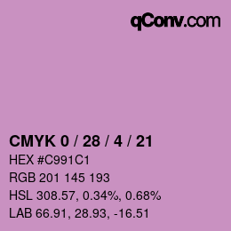 Color code: CMYK 0 / 28 / 4 / 21 | qconv.com