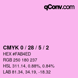 Color code: CMYK 0 / 28 / 5 / 2 | qconv.com