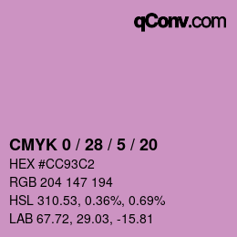 Color code: CMYK 0 / 28 / 5 / 20 | qconv.com