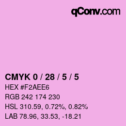 Color code: CMYK 0 / 28 / 5 / 5 | qconv.com