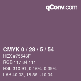 Color code: CMYK 0 / 28 / 5 / 54 | qconv.com