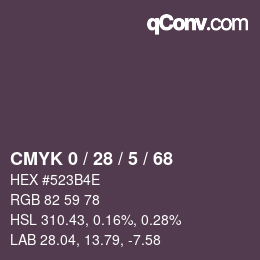 Color code: CMYK 0 / 28 / 5 / 68 | qconv.com