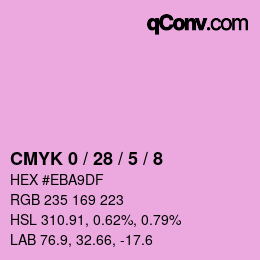 Color code: CMYK 0 / 28 / 5 / 8 | qconv.com