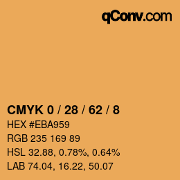 Color code: CMYK 0 / 28 / 62 / 8 | qconv.com