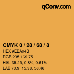颜色代码: CMYK 0 / 28 / 68 / 8 | qconv.com