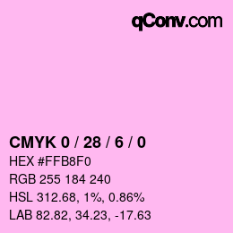 カラーコード: CMYK 0 / 28 / 6 / 0 | qconv.com