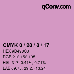 Color code: CMYK 0 / 28 / 8 / 17 | qconv.com