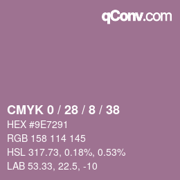 Color code: CMYK 0 / 28 / 8 / 38 | qconv.com