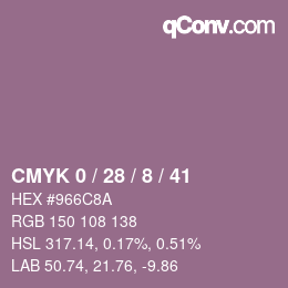 Color code: CMYK 0 / 28 / 8 / 41 | qconv.com