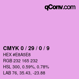 Color code: CMYK 0 / 29 / 0 / 9 | qconv.com