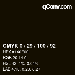 Color code: CMYK 0 / 29 / 100 / 92 | qconv.com