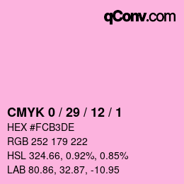 Color code: CMYK 0 / 29 / 12 / 1 | qconv.com