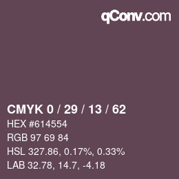 Color code: CMYK 0 / 29 / 13 / 62 | qconv.com