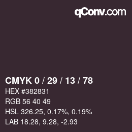Color code: CMYK 0 / 29 / 13 / 78 | qconv.com