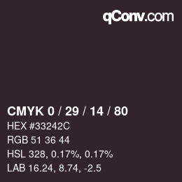 Color code: CMYK 0 / 29 / 14 / 80 | qconv.com