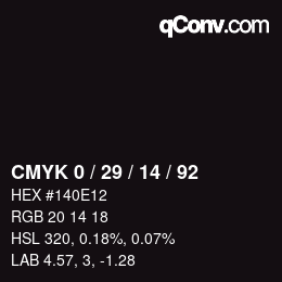 颜色代码: CMYK 0 / 29 / 14 / 92 | qconv.com