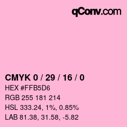 Color code: CMYK 0 / 29 / 16 / 0 | qconv.com