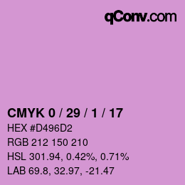Color code: CMYK 0 / 29 / 1 / 17 | qconv.com