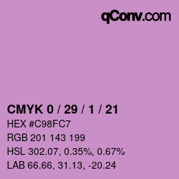 颜色代码: CMYK 0 / 29 / 1 / 21 | qconv.com