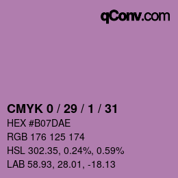 カラーコード: CMYK 0 / 29 / 1 / 31 | qconv.com