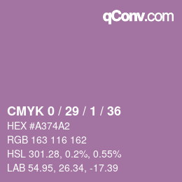 Color code: CMYK 0 / 29 / 1 / 36 | qconv.com