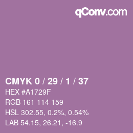 Color code: CMYK 0 / 29 / 1 / 37 | qconv.com
