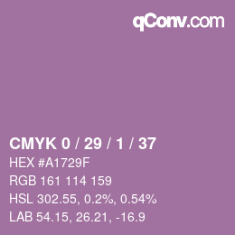 Color code: CMYK 0 / 29 / 1 / 37 | qconv.com