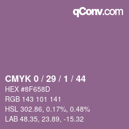 カラーコード: CMYK 0 / 29 / 1 / 44 | qconv.com