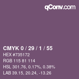 Color code: CMYK 0 / 29 / 1 / 55 | qconv.com
