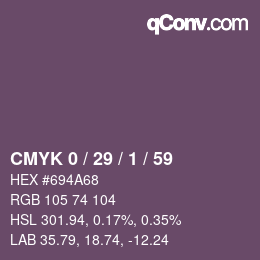 Color code: CMYK 0 / 29 / 1 / 59 | qconv.com