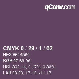 カラーコード: CMYK 0 / 29 / 1 / 62 | qconv.com