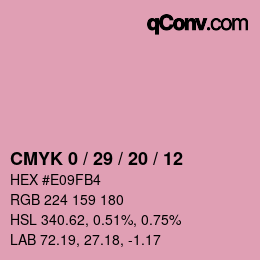 Color code: CMYK 0 / 29 / 20 / 12 | qconv.com