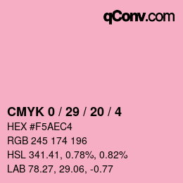 Color code: CMYK 0 / 29 / 20 / 4 | qconv.com