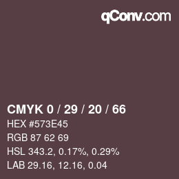 Color code: CMYK 0 / 29 / 20 / 66 | qconv.com