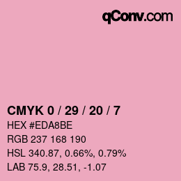 Color code: CMYK 0 / 29 / 20 / 7 | qconv.com