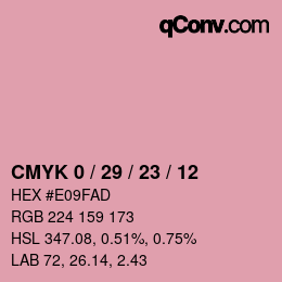 颜色代码: CMYK 0 / 29 / 23 / 12 | qconv.com