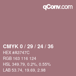 Color code: CMYK 0 / 29 / 24 / 36 | qconv.com