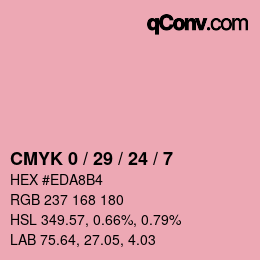 Color code: CMYK 0 / 29 / 24 / 7 | qconv.com