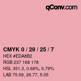 Color code: CMYK 0 / 29 / 25 / 7 | qconv.com